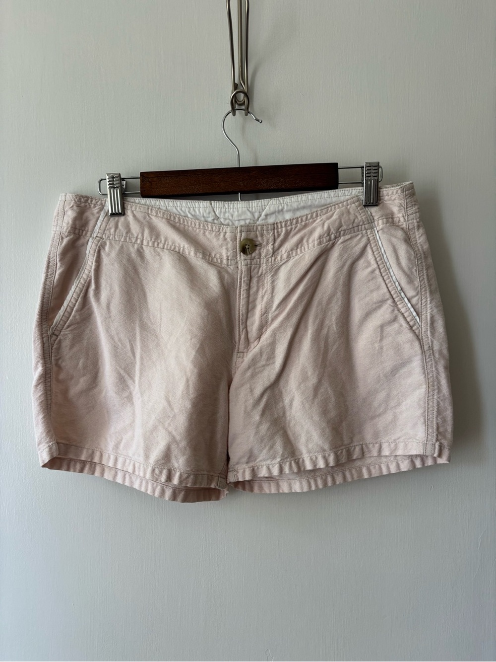 Women's Light Blush Cotton Bermuda Shorts